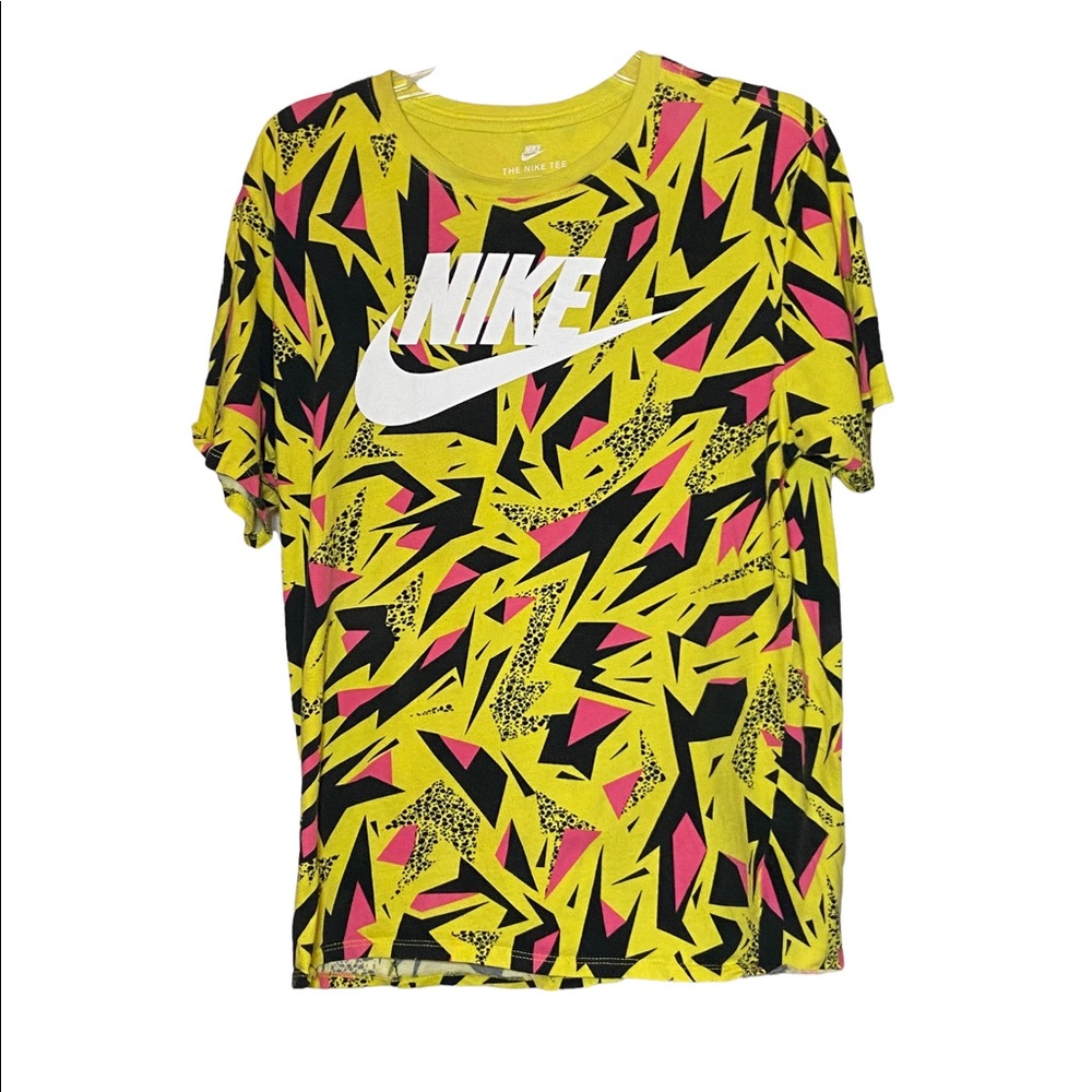 Nike Retro 90’s Y2K Print T-Shirt Tee Skater L Shirt Center Swoosh Skate Street